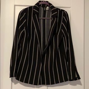 White striped black blazer